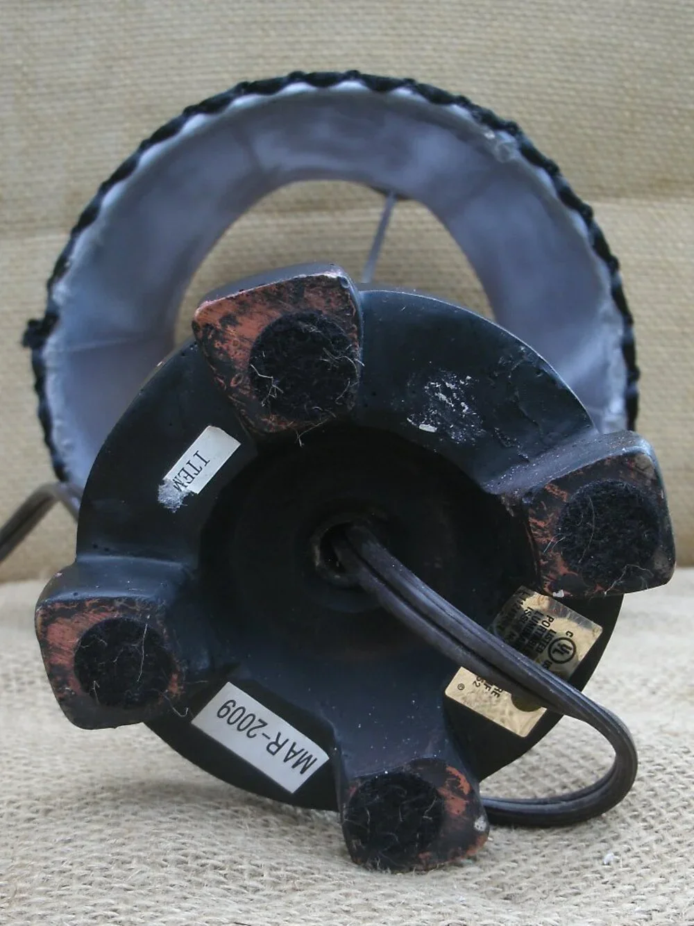 Vintage Victorian Inspired Goth Floral Lamp